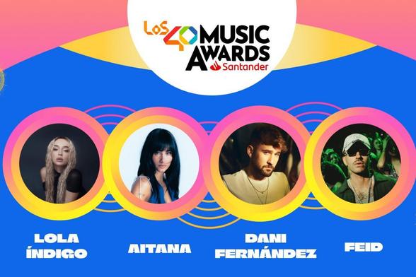 Máximos nominados de LOS40 Music Awards Santander 2025. (LOS40)
