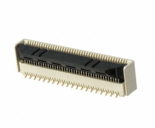 Surface mount vertical oriented FFC connector with 40 pins at 0.5 mm pitch