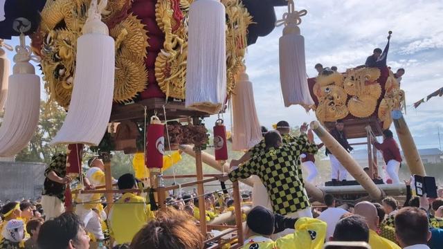 ‎【HD高画質】新居浜太鼓祭り 喧嘩 大江VS中須賀 1 令和7年 2025年10月‎18日