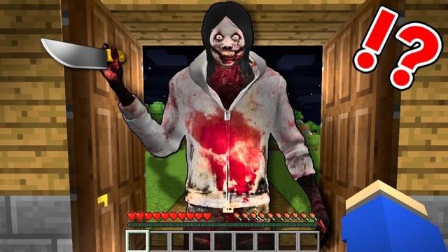 超怖い殺人鬼にお家を襲撃されるマインクラフト😱【マイクラ まいくら】ぽっぴんず