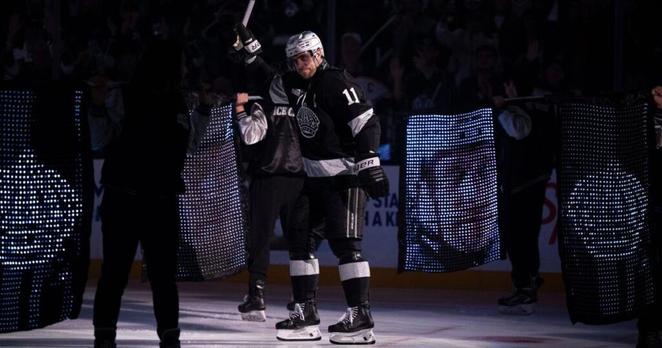 The LA Kings say captain Anze Kopitar is week to week with a foot injury |