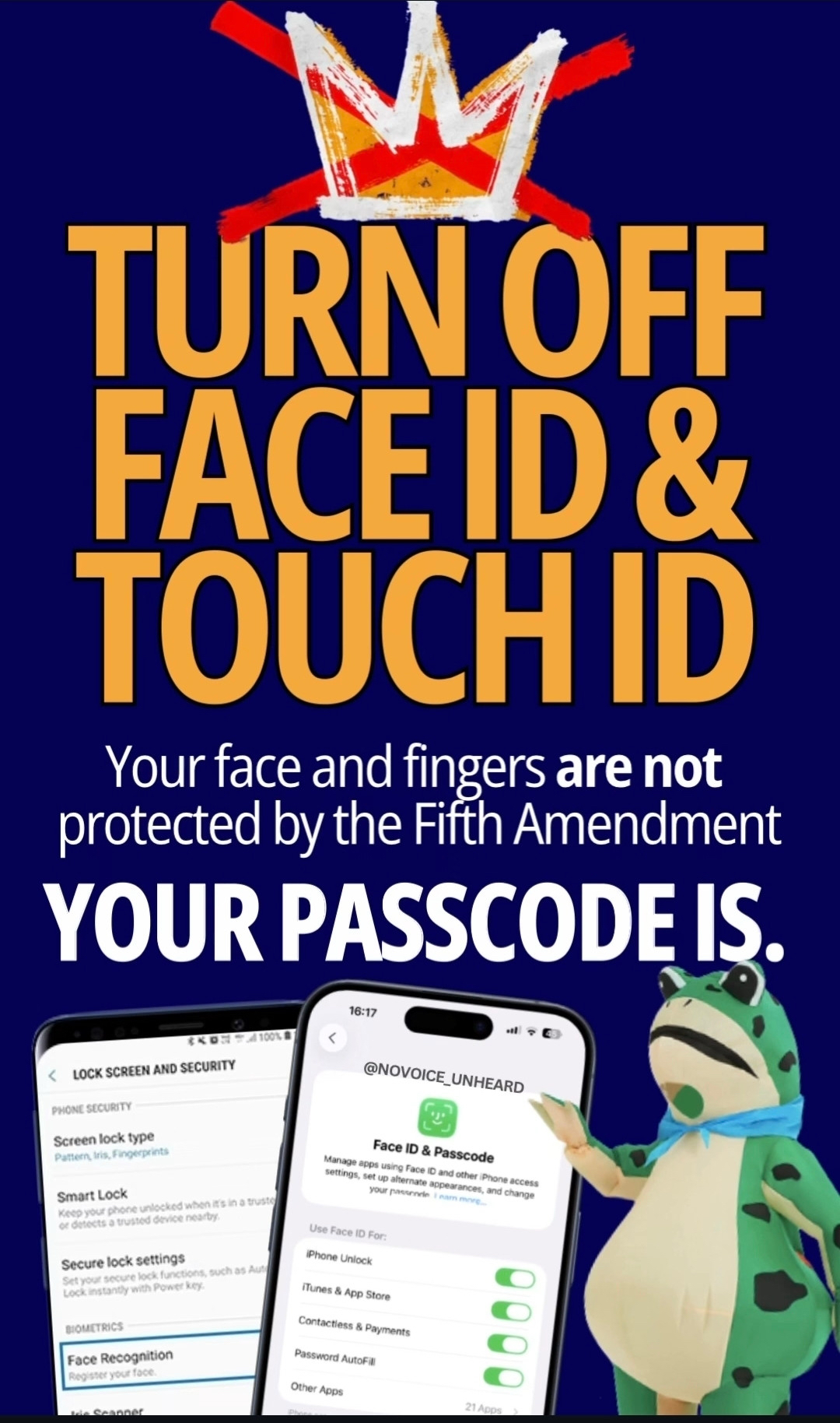 TURN OFF FACE ID & TOUCH ID