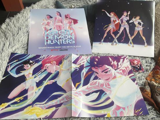 K pop demon hunters record case, sleeve and inserts