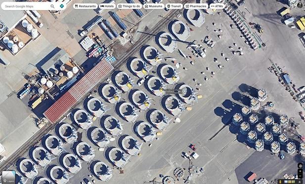 A screenshot from google maps showing a large industrial facility with rail access, labeled "Providence Police Department".