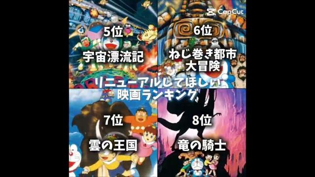 リニューアルしてほしいドラ映画ランキングTOP16＃ドラえもん