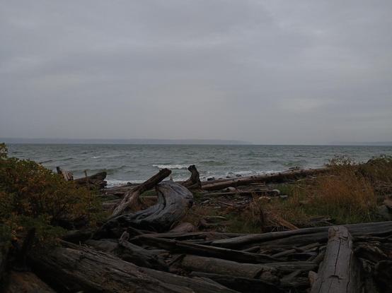Camano Island south in an approaching storm.