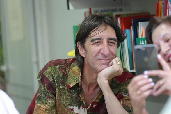 El escritor Benjamín Prado, en la Feria del Libro de Madrid. (Getty Images)