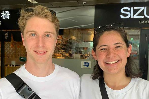 ニュージーランドから来た（左から）ニックさんとエープリルさん【写真：Hint-Pot編集部】