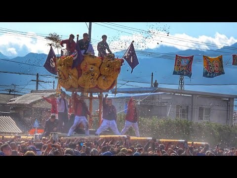 【新居浜太鼓祭り2025】大江浜かきくらべ 2025年10月18日愛媛県新居浜市港町※鉢合わせシーンノーカットあり