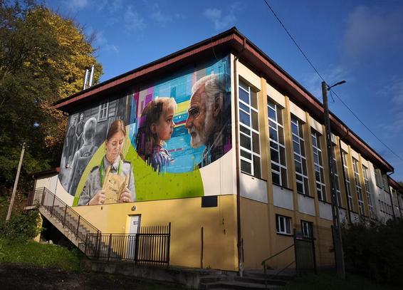 Artwork by Arkadiusz Andrejkow, MgrMors & Jerzy Rojkowski in Kamionka Wielka, Poland