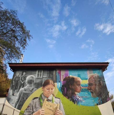 Artwork by Arkadiusz Andrejkow, MgrMors & Jerzy Rojkowski in Kamionka Wielka, Poland