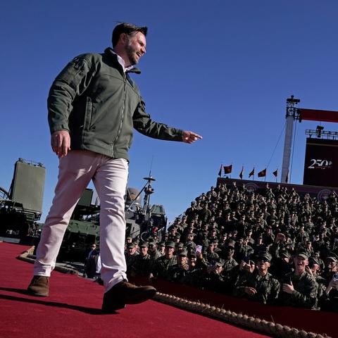 Vice President JD Vance delivered remarks at a Marine Corps celebration at Camp Pendleton on Saturday.