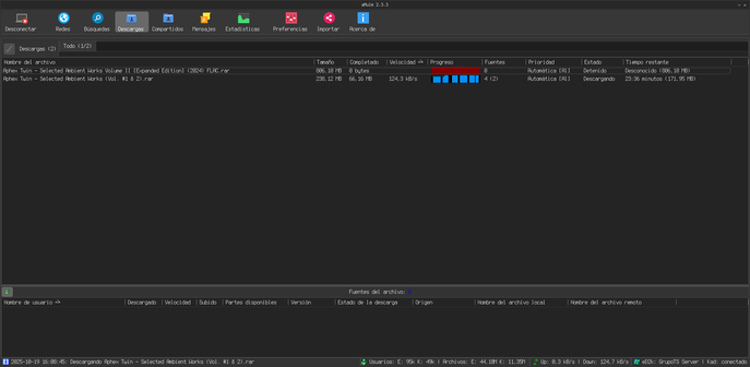 aMule 2.3.3 downloading an album.