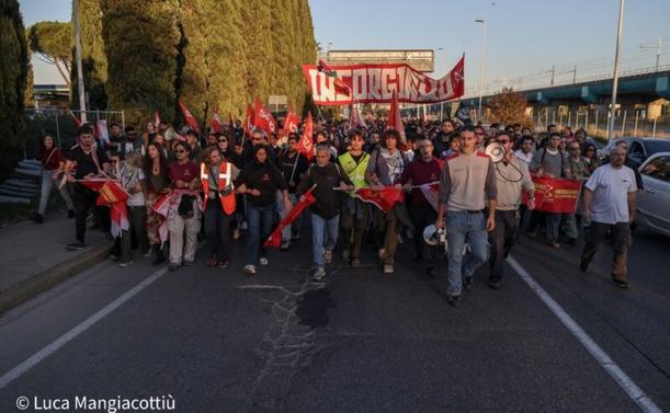 Il corteo della GKN di ieri a Firenze.