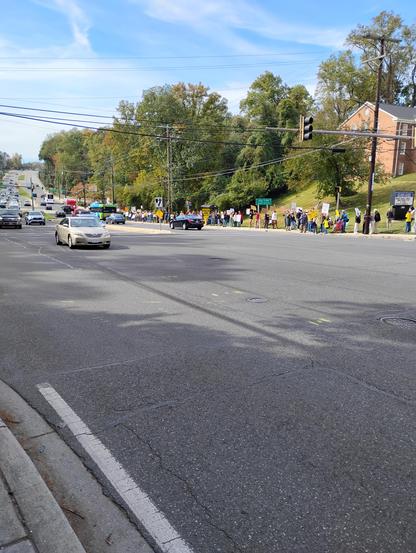 No Kings Protest on New Hampshire Avenue in Takoma Park Maryland