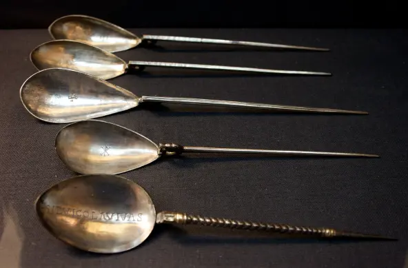 Late Roman spoons found in Britain, ~5th century AD