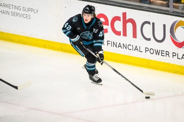San Jose Sharks defenseman Luca Cagnoni