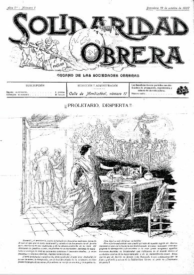 Portada del diario Solidaridad Obrera