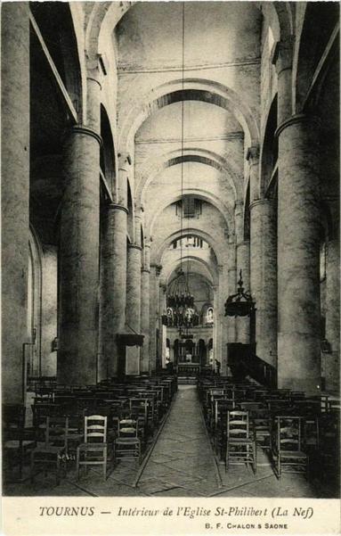 Tournus Interieur de l'Eglise St.Philibert France à #Tournus (#SaôneEtLoire)  #CartePostaleAncienne 👉 https://cartorum.fr/carte-postale/273110/tournus-tournus-interieur-de-leglise-stphilibert-france