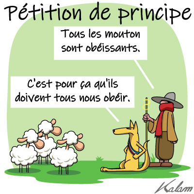 Tous les mouton sont obéissants.
C'est pour ça qu'ils doivent tous nous obéir.