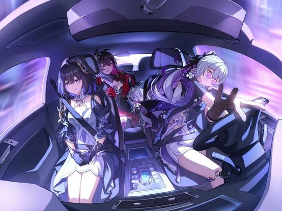 ゼーレとゼーレに運転技術を披露するブローニャ