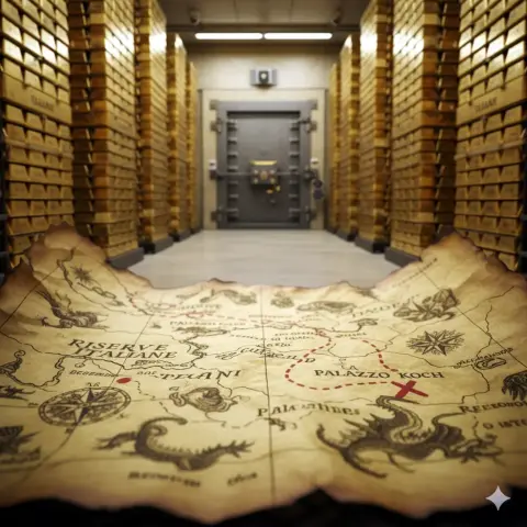 generata AI caveau riserve oro e mappa del tesoro
