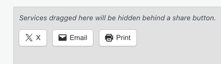 An image showing hidden sharing buttons behind a 'More' button on a WordPress blog.