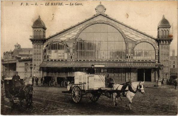 Le Havre La Gare Railway à #LeHavre (#SeineMaritime)  #CartePostaleAncienne 👉 https://cartorum.fr/carte-postale/839389/le-havre-le-havre-la-gare-railway