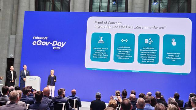 Bühne vom Fabasoft eGov-Day 2025