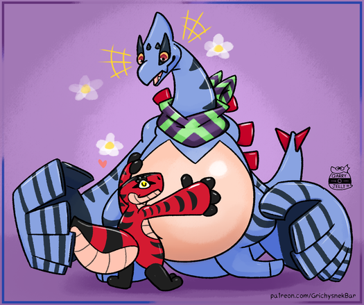Cyrill hugging Milkki's Rytmi post-transformed into a Lugia!