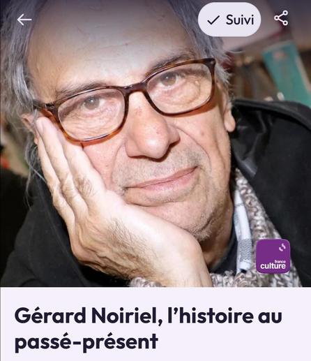 Photo de l'historien Gérard Noiriel sur l'application Radio France.