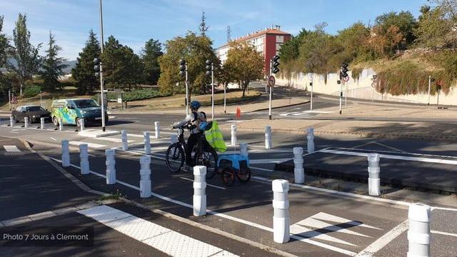 piste cyclable rue sous les vignes à Clermont-Fd