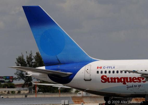 Sunquest (Canada)  Boeing 757 airplane tail
