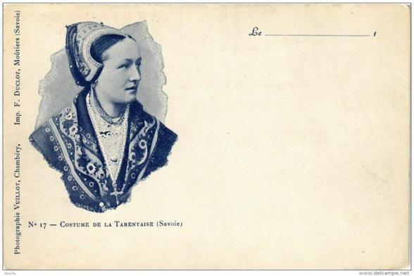 Costume de la Tarentaise (#Savoie)  #CartePostaleAncienne 👉 https://cartorum.fr/carte-postale/463007/costume-de-la-tarentaise