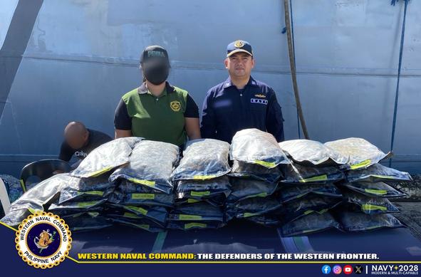 <p>MANILA, Philippines – The BRP <em>Lolinato To-Ong</em>’s mission to the West Philippine Sea, primarily to recover a floating black bag near Sabina Shoal, resulted in a double haul — of suspected high-grade marijuana and of what is believed to be Chinese rocket debris off the coast of Palawan. </p>



<p>In separate press releases, the Western Naval Command (WesNavComm), which oversees the operations of the Navy’s fleet patrolling most of the West Philippine Sea, said that the <em>Lolinato To-Ong</em> was dipatched to Sabina Shoal, a feature some 75 nautical miles off the coast of Palawan, to retrieve a floating black bag that was believed to contain “high-grade marijuana.”</p>



<p>The vessel had already been conducting patrols in the area when the bag was located on October 17.&nbsp;</p>



<p>By October 18, the <em>Lolinato To-Ong</em> and her crew retrieved the bag. </p>



<p>On their way back to Palawan, the ship and her crew then “sighted a metallic debris” believed to have come from a Chinese rocket some 12.17 nautical miles southeast of Rio Tuba, Bataraza, Palawan. The debris was retrieved and secured aboard the ship. Photos from WesNavComm show a large metal object that bore what looked like the Chinese national flag. </p>



<p>The Philippine Space Agency on October 16 earlier confirmed the launch of the Long March 8A rocket from China, and said debris from the launch were expected over 118 nautical miles from El Nido, Palawan; 137 nautical miles from Puerto Pri