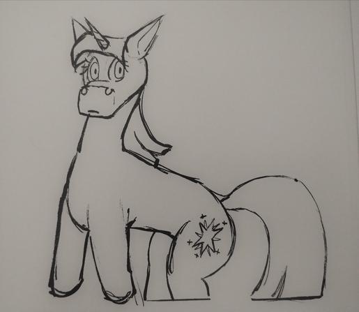 Top half of Twilight Sparkle sketched out.