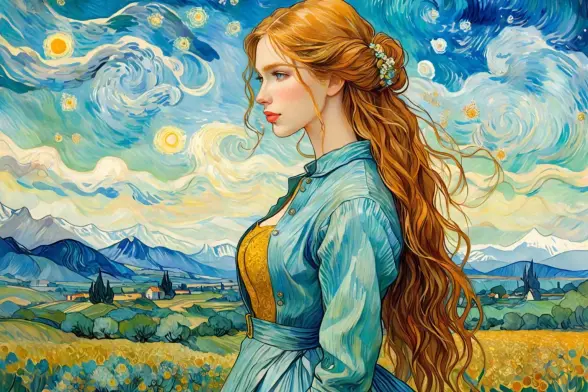 Prompt:  young woman, beautiful face, standing, great body, gorgeous figure, long legs, pretty eyes, long hair, SteamOS Linux distribution style, beautiful background, magnificent scenery, Vincent van Gogh style, HD, sharp focus, stunningly beautiful, watercolor painting, vibrant, beautiful, painterly, detailed, textural, artistic

Negative prompt: verybadimagenegative, bad_prompt_version2-neg, easynegative, FastNegativeV2, anime, photorealistic, 35mm film, deformed, glitch, low contrast, noisy, extra eyes, bad eyes, ugly eyes, imperfect eyes, deformed pupils, deformed iris, cross-eyed, poorly drawn face, bad face, fused face, ugly face, worst face, unrealistic skin texture, out of frame, poorly drawn hands, cloned face, double face, blurry, bad quality

Text model: granite3.2

Image model: CHEYENNE