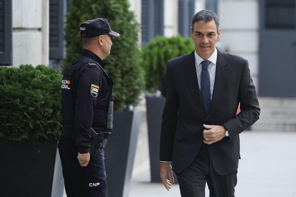 El presidente del Gobierno, Pedro Sánchez, a su llegada el miércoles pasado al Congreso para asistir a la sesión del control al Ejecutivo.