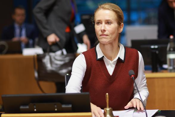 La alta representante para Política Exterior de la UE, Kaja Kallas, en el Consejo de Exteriores del lunes en Luxemburgo.