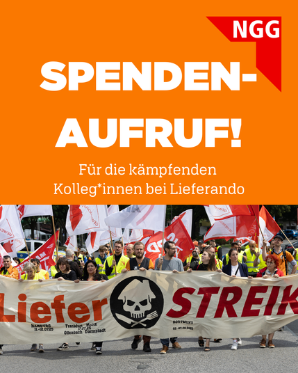 Spendenaufruf! Für die kampfenden Kolleg*innen bei Lieferando!