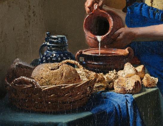 <p>During his career in Delft, Johannes Vermeer had been respected as an artist, but soon after his death at the end of the Dutch Golden Age he slipped quietly into obscurity, alongside many hundreds of others. A few connoisseurs maintained an interest in his work, but it wasn&#8217;t until the middle of the nineteenth century that he was rediscovered. Since then his few remaining paintings have become among the most revered in the European canon.</p>
<p>Vermeer was born in the city of Delft in 1632, where he took over his father&#8217;s business as a dealer in paintings. He also trained as a painter, and at the end of 1653 was admitted to the city&#8217;s Guild of Saint Luke. The following year Delft was struck by a catastrophic explosion in a gunpowder store, destroying a large section of the city and its occupants.</p>
<figure class="wp-caption alignnone" id="attachment_32603" style="width: 1038px;"><a href="https://eclecticlight.co/wp-content/uploads/2018/03/vermeerchristhousemarthamary.jpg"><img alt="vermeerchristhousemarthamary" class="size-full wp-image-32603" src="https://eclecticlight.co/wp-content/uploads/2018/03/vermeerchristhousemarthamary.jpg?w=940" /></a><figcaption class="wp-caption-text" id="caption-attachment-32603">Johannes Vermeer (1632–1675), Christ in the House of Martha and Mary (c 1654-56), oil on canvas, 158.5 x 141.5 cm, The National Gallery of Scotland, Edinburgh, Scotland. Wikimedia Commons.</figcaption></figure>
<p>Vermeer&#8217;s <em>Christ in the