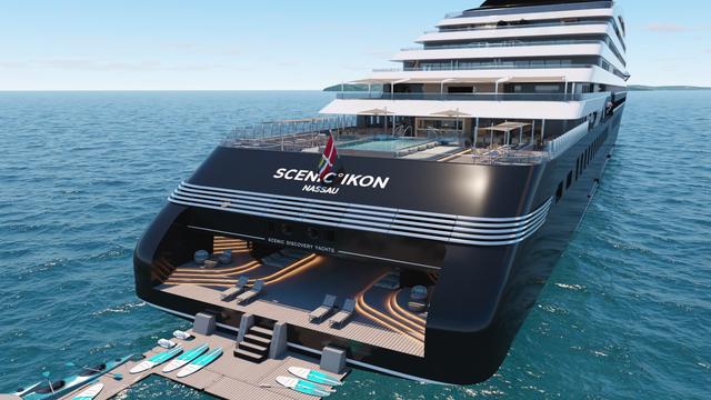 poupe du navire avec sa marina