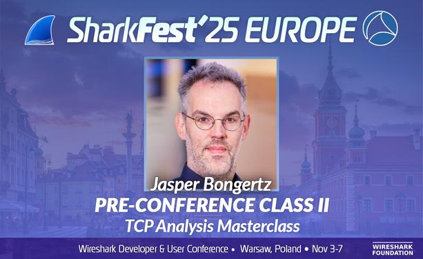 Jasper Bongertz teaching pre-conference class 2 at SharkFest'25 EUROPE.