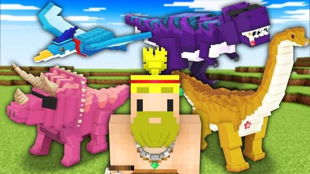 恐竜になった仲間とエンドラ討伐！！【マイクラ】