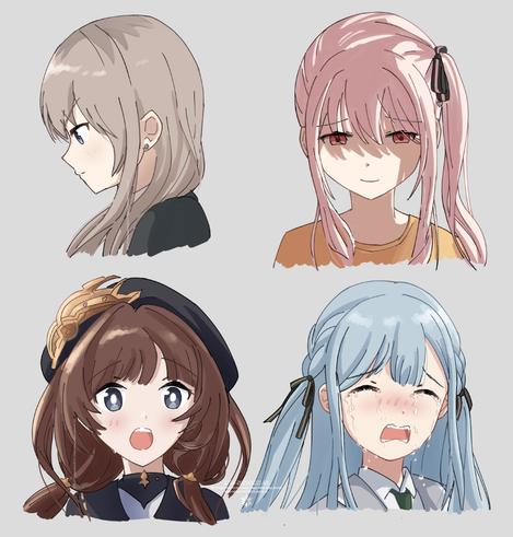 expression practice with momoka/mizuki/raziel/sakiko