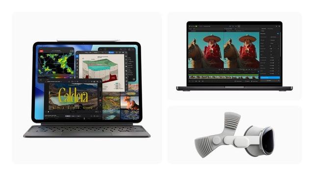 iPad Pro, 14‑inch MacBook Pro, and Apple Vision Pro