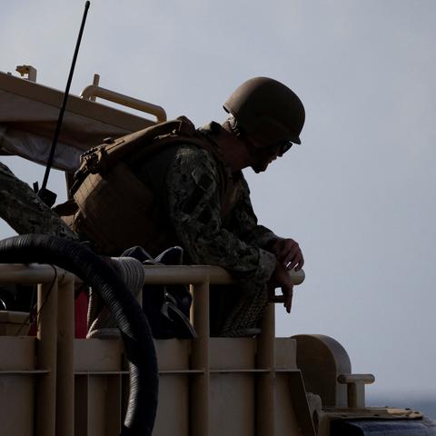 U.S. troops riding an amphibious supply vehicle during a training exercise in Arroyo, Puerto Rico, last week. The military has been expanding its presence in the Caribbean region.