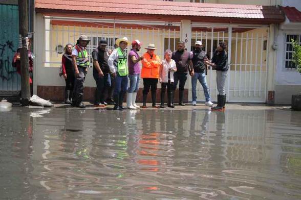Calles afectadas por inundacion