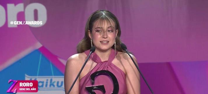 RoRo, GenZ del año en los GenZ Awards 2025. / Mediaset