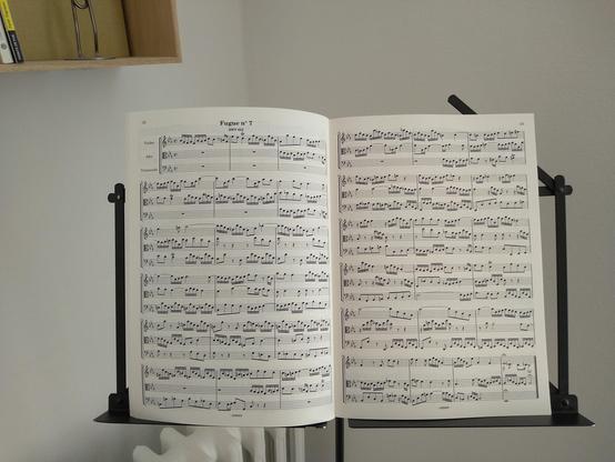 Intérieur partition : Jean-Sébastien Bach, Le clavier bien tempéré (extraits), transcription pour trio à cordes de Nicolas Hussein